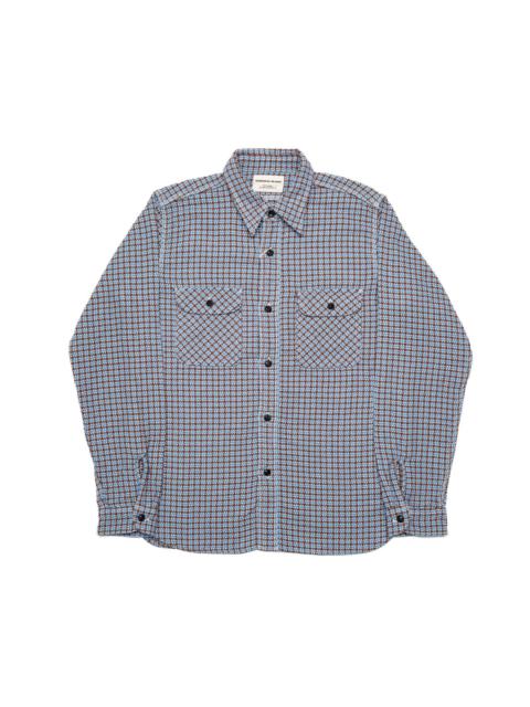 Samurai Jeans Cheese Indigo Heavy Flannel Work Shirt - Blue