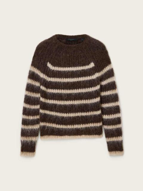 ALLSAINTS RIGA STRIPED CREW NECK SWEATER
