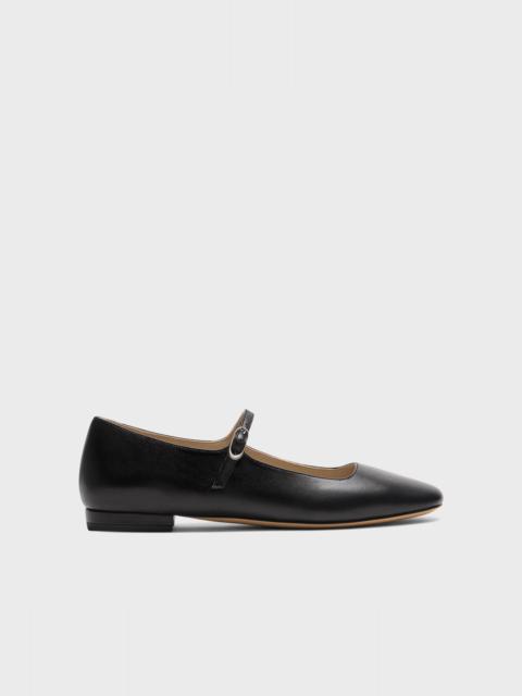 Theory Mary Jane Ballerina Flat in Leather