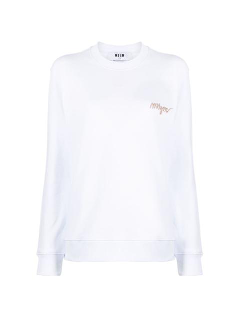 logo-embroidery cotton sweatshirt