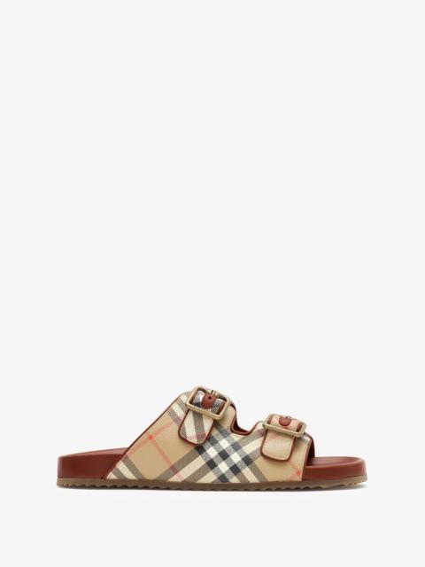Burberry Check and Leather Urchin Sandals