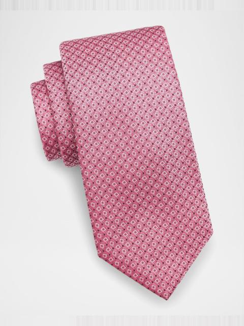 Canali Men's Geometric Woven Silk Tie