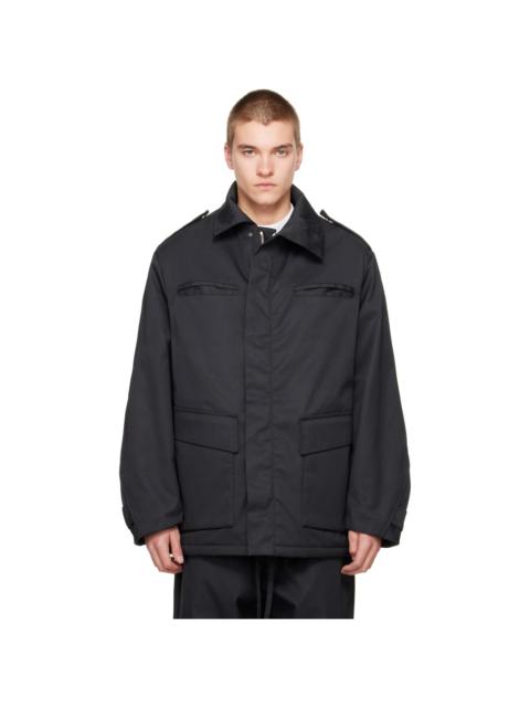 Seventh Black Pilot Parka Coat