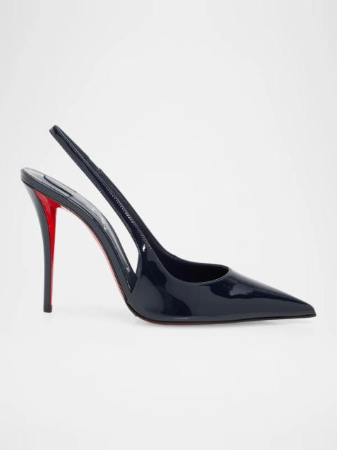 Christian Louboutin 100mm Miss Z Patent Leather Slingback Pumps