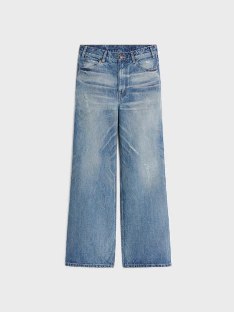 flared surf jeans in summer dazed wash denim