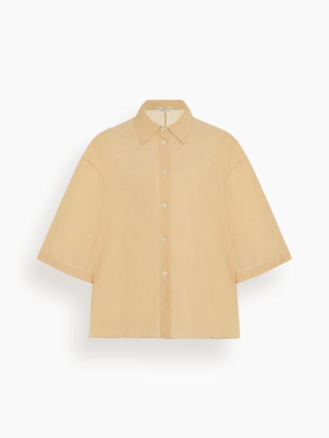 Another Tomorrow Voile Short Sleeve Shirt in Mimosa