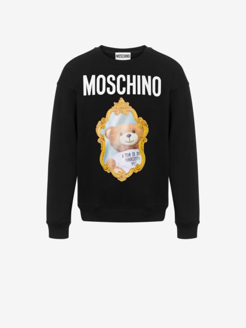 Moschino MIRROR TEDDY BEAR ORGANIC COTTON SWEATSHIRT