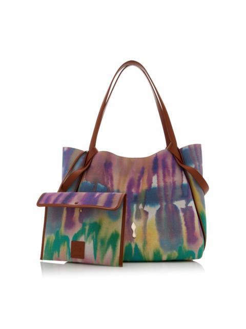 Christian Louboutin Bettina Large Tie-Dyed Canvas Tote Bag multi