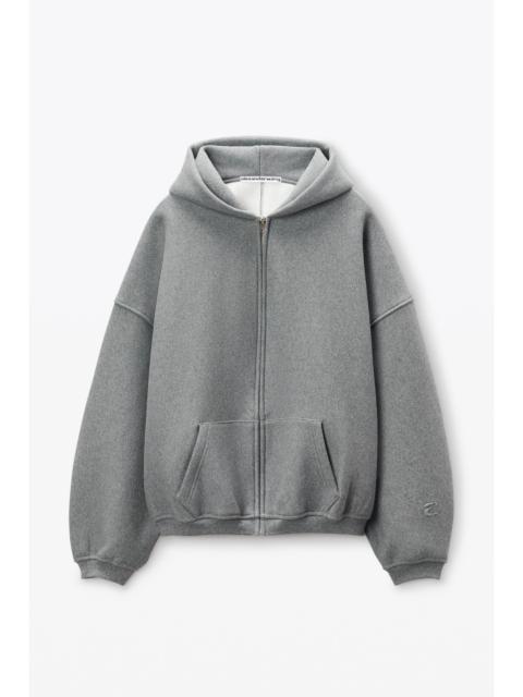 Alexander Wang star zip-up hoodie in dense fleece