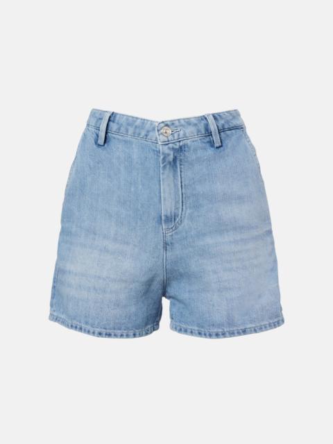 7 For All Mankind Cotton and linen denim shorts