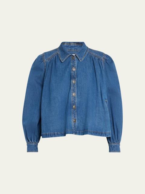 Cinq à Sept Lyla Denim Swing Jacket