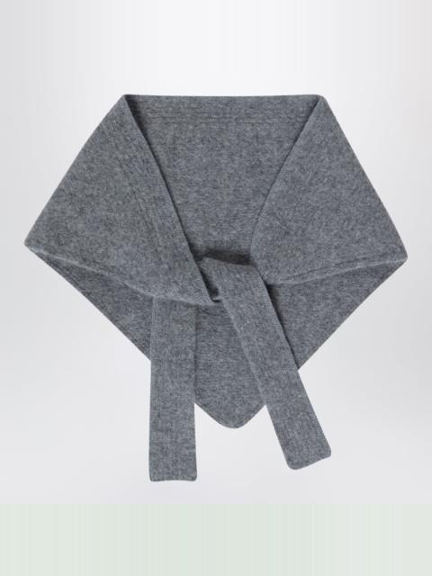 JACQUEMUS Dark grey Gros Grain scarf in alpaca blend