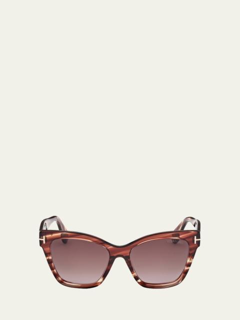TOM FORD Elvira Cat Eye Acetate Sunglasses