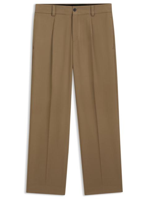 HUGO MODERN-FIT TROUSERS IN STRETCH TWILL