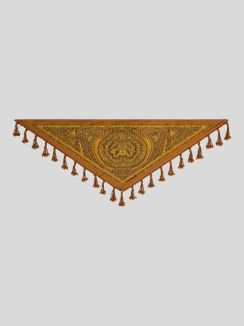 Etro SILK BANDANA WITH JEWEL FRINGING AND SYMMETRICAL MOTIF