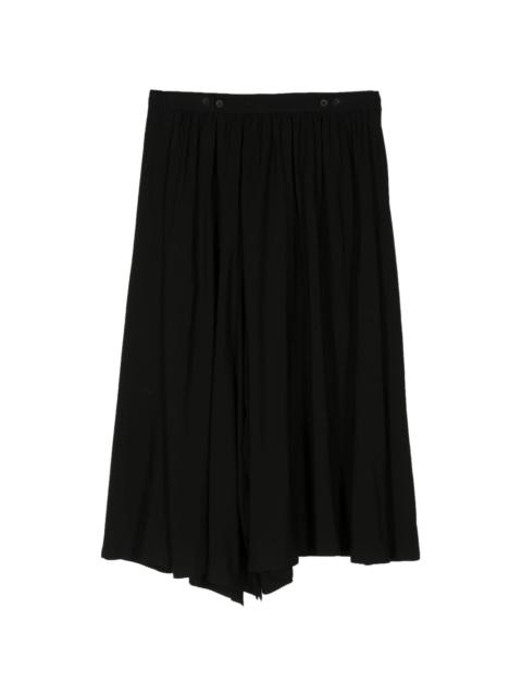 Yohji Yamamoto pleated asymmetric skirt