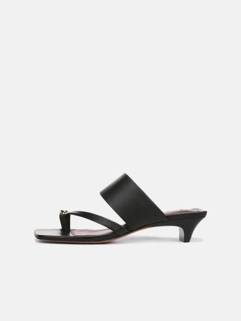 Vince Stacy Leather Heeled Toe-Ring Sandal