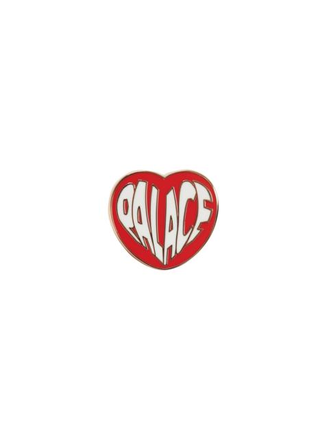 PALACE HEART PIN BADGE RED / WHITE