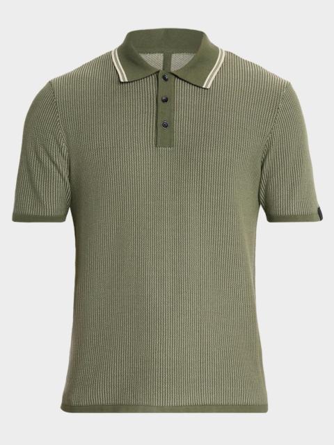 rag & bone Men's Harvey Tipped Knit Polo Shirt