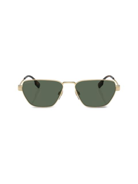 Burberry Vintage-check geometric-frame sunglasses