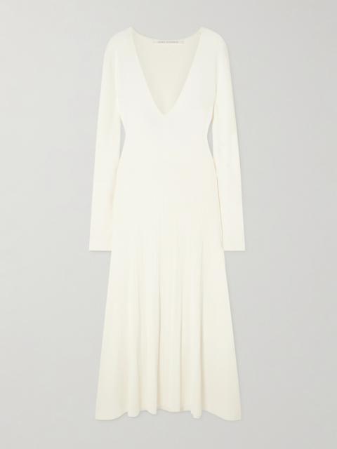 MARIA McMANUS Ribbed-knit Midi Dress