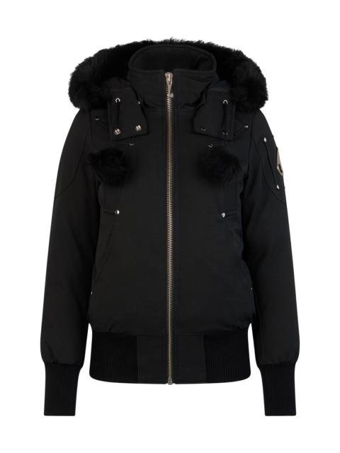MOOSE KNUCKLES Women's Debbie Down Bomber Coat - Black Black