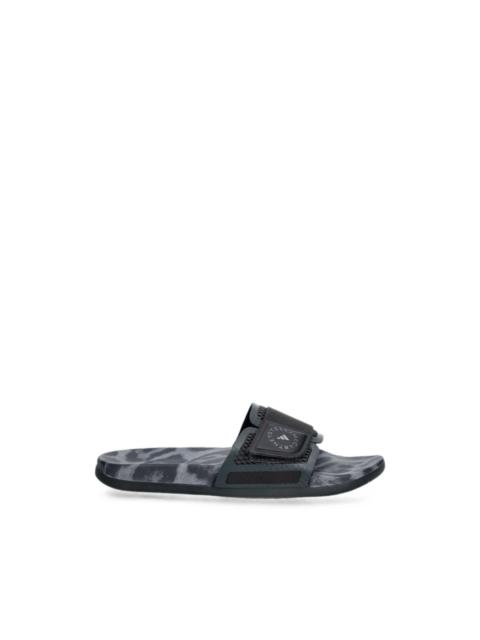 adidas leopard-print touch-strap slides
