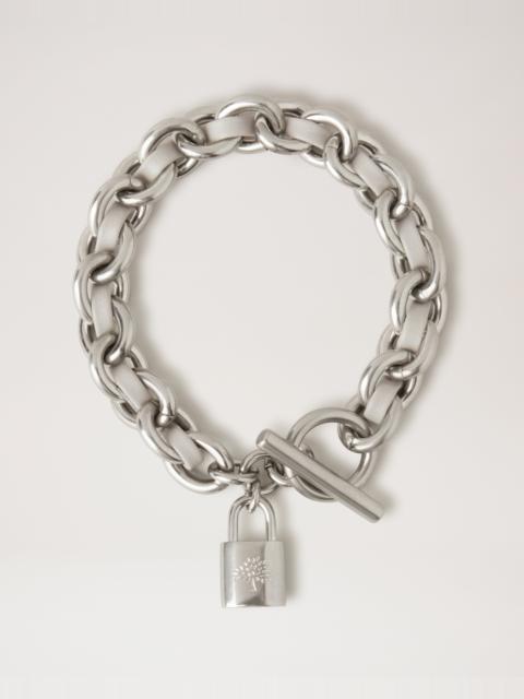 Mulberry Lily Leather Chain Bracelet Medium
Pale Grey Silky Calf & Silver Plated Stainless Steel