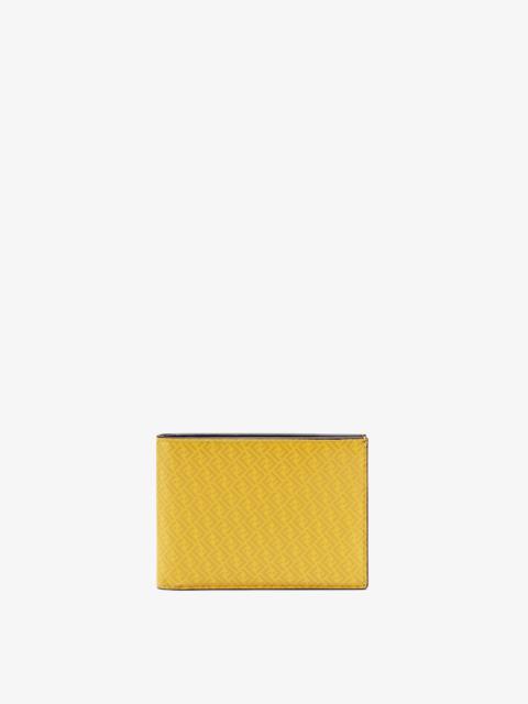 FENDI Yellow leather bi-fold wallet
