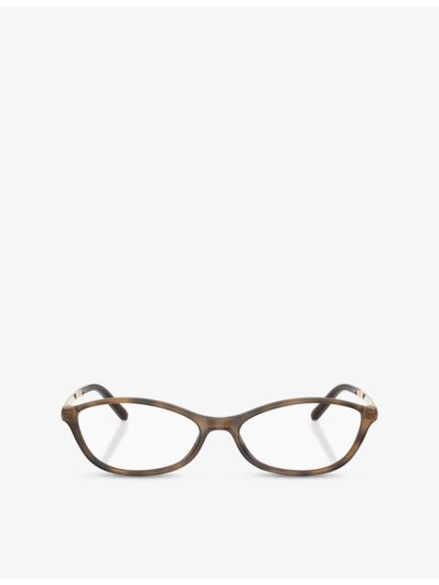 Miu Miu MU 05ZV Oval-Frame Acetate Optical Glasses