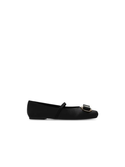 FERRAGAMO SATIN BALLERINAS ZINA