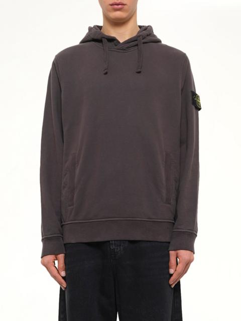 Stone Island 6100048 Brushed Cotton Hoodie in Lead Grey