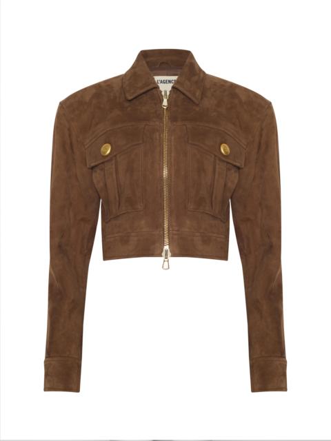 L'AGENCE Micah Oversized Suede Jacket