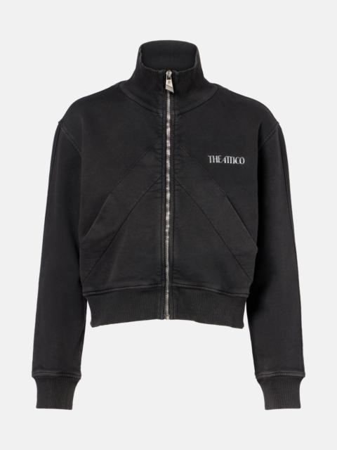 THE ATTICO Cropped cotton track jacket