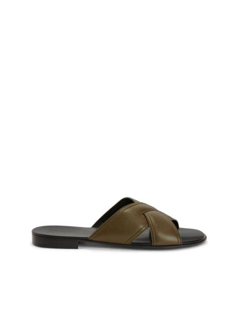 Giuseppe Zanotti Flavio leather slip-on sandals