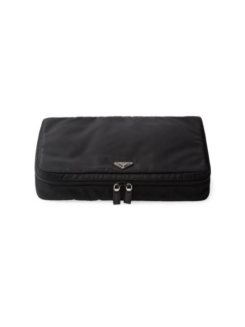 Prada Women's Large Re-Nylon Zipper Pouch - Black