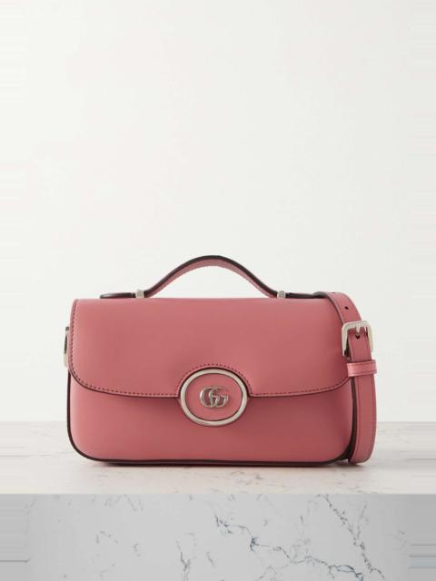 GUCCI Embellished leather shoulder bag