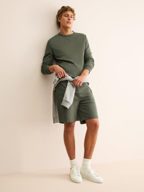 Derek Rose Men's Sweat Shorts Quinn Cotton Modal Khaki
