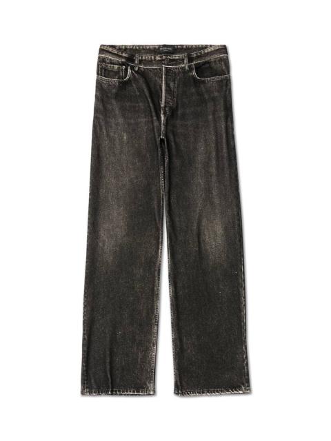 Denim Trompe L'œil Pants in Black