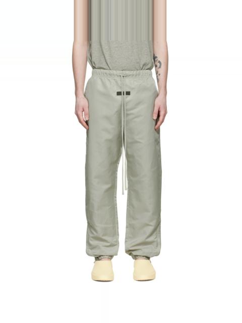 ESSENTIALS Green Nylon Track Pants