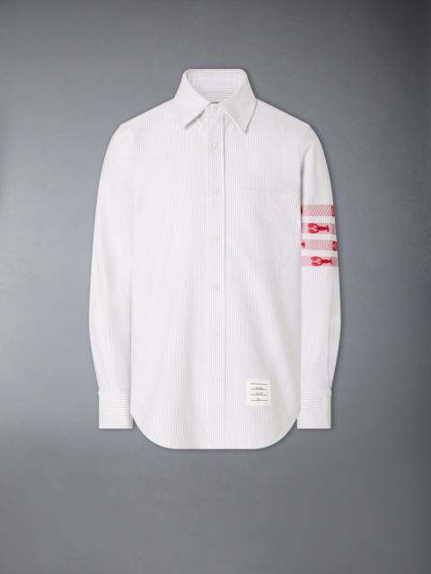 Thom Browne UNIVERSITY STRIPE 4-BAR LOBSTER OXFORD SHIRT