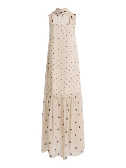House of Dagmar Dot Slip Dress ivory