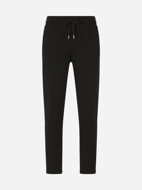 Dolce & Gabbana Jersey jogging pants with branded tag