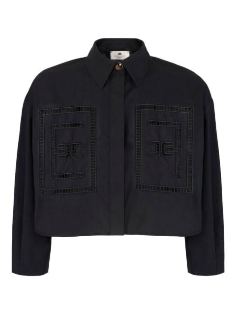 ELISABETTA FRANCHI embroidered cropped shirt