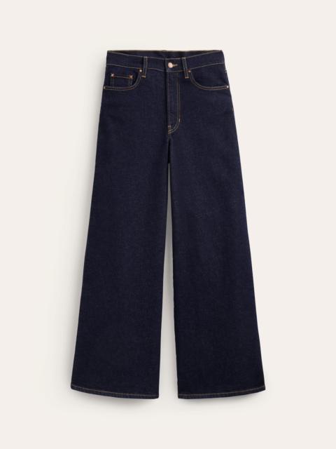 BODEN High Rise Wide Leg Jeans-Indigo Rinse
