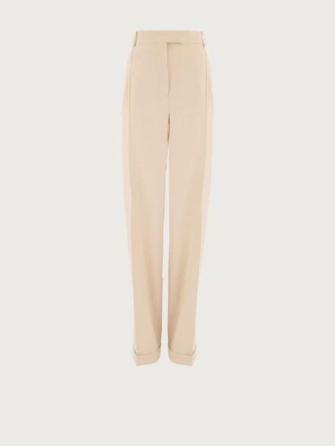 FERRAGAMO ULTRA LIGHT WOOL TAILORED TROUSER