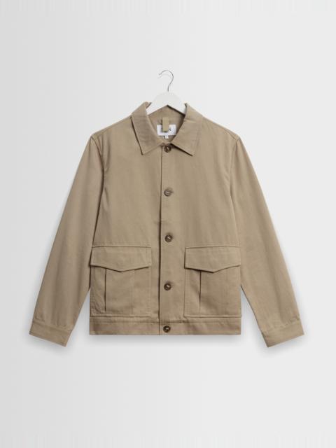 Wax London Strand - Beige Cotton Tencel Twill Jacket
