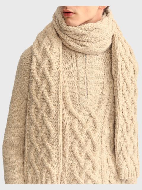 Loro Piana Men's Cable-Knit Cashmere Scarf
