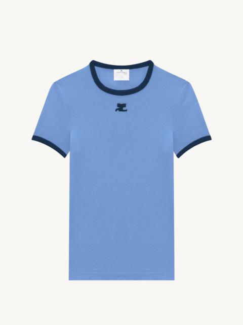 courrèges BUMPY CONTRAST T-SHIRT
