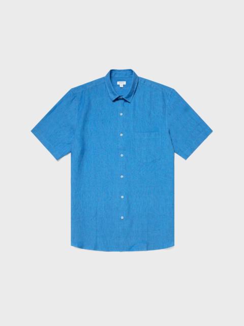 Sunspel Linen Short Sleeve Shirt